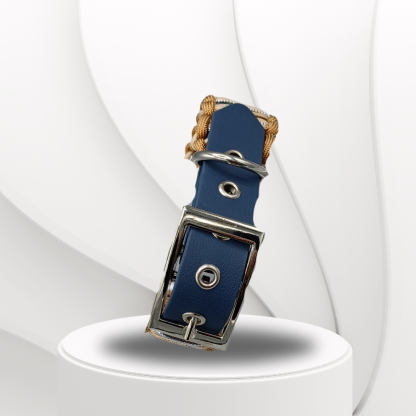 Halsband Blau Braun – Bild 3