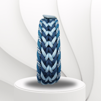 Parachute Cord Halsband Blue